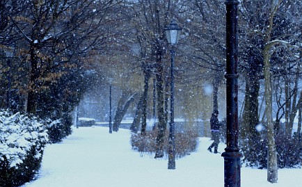Winterfoto von Czeslaw Gorski-035_winterabend,-promenade-am-spreeufer-in-berlin